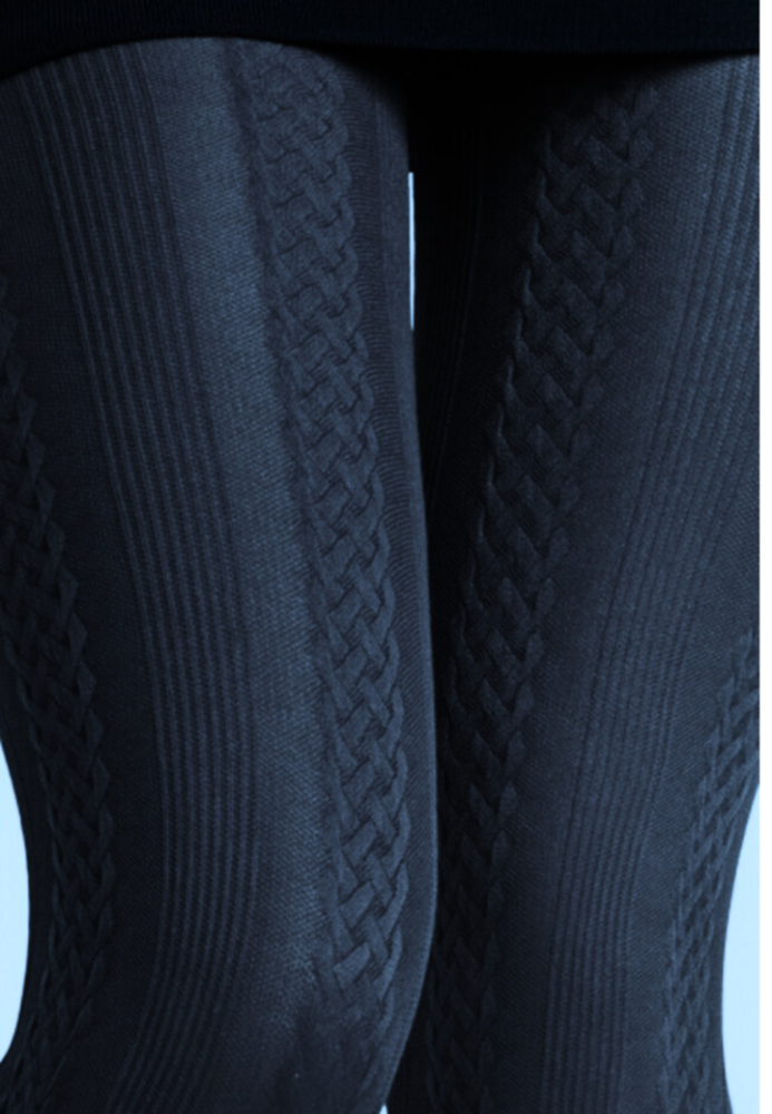 Dres damă Penti 60 DEN ,,Gilda''- cu model croșetat, Culoare Bleumarin,Engros